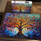 Mosaic tree of life Jigsaw Puzzle 1000 Pieces